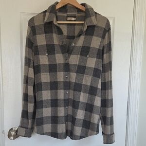 Faherty Black and Tan Plaid Men's Shirt